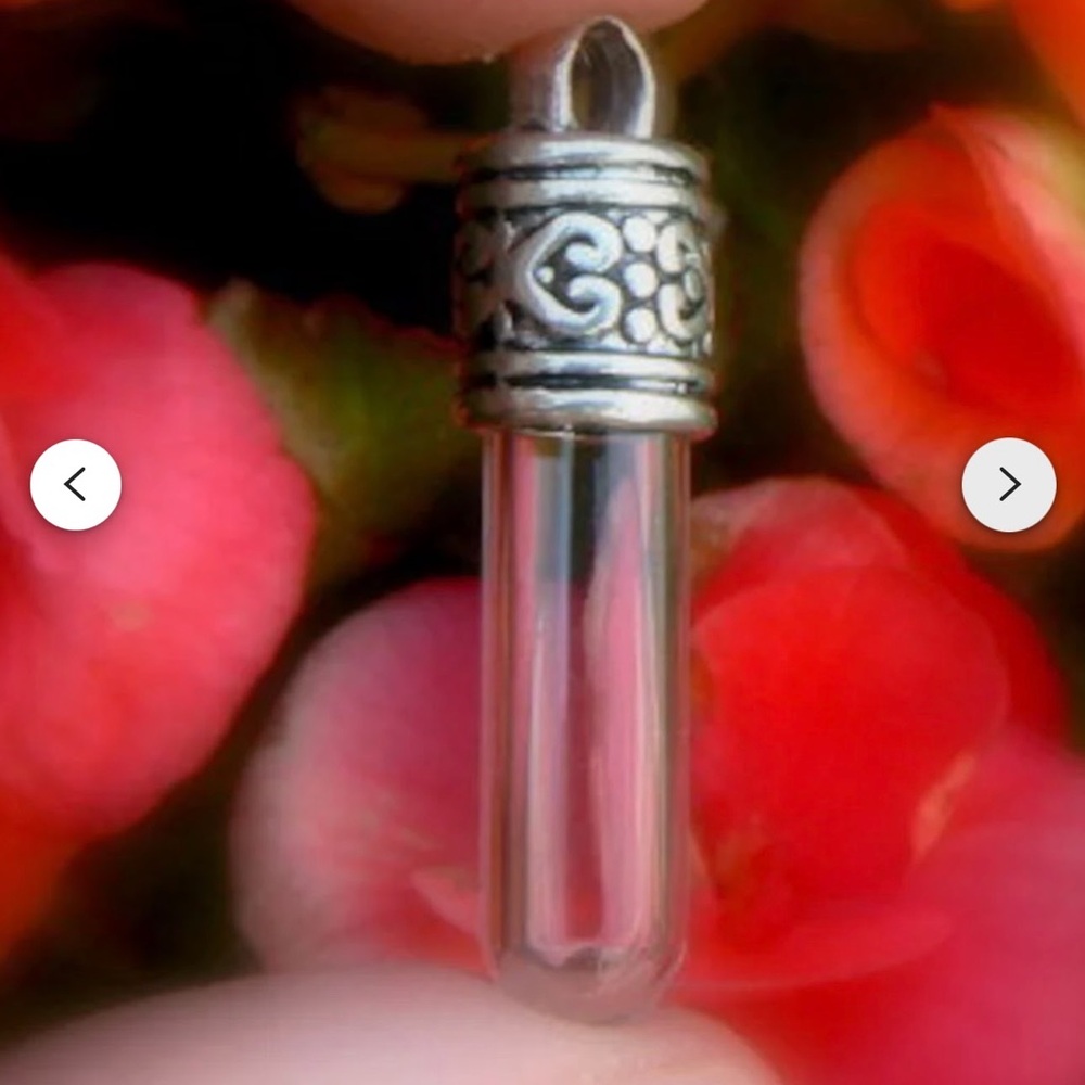 Silver Glass Vial Pendant